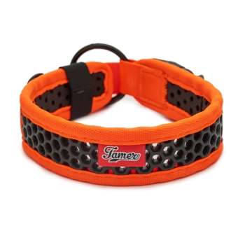 SOFTY Halsband | Länge: 40-46cm | Breite: 3,8cm | Farbe: orange/schwarz